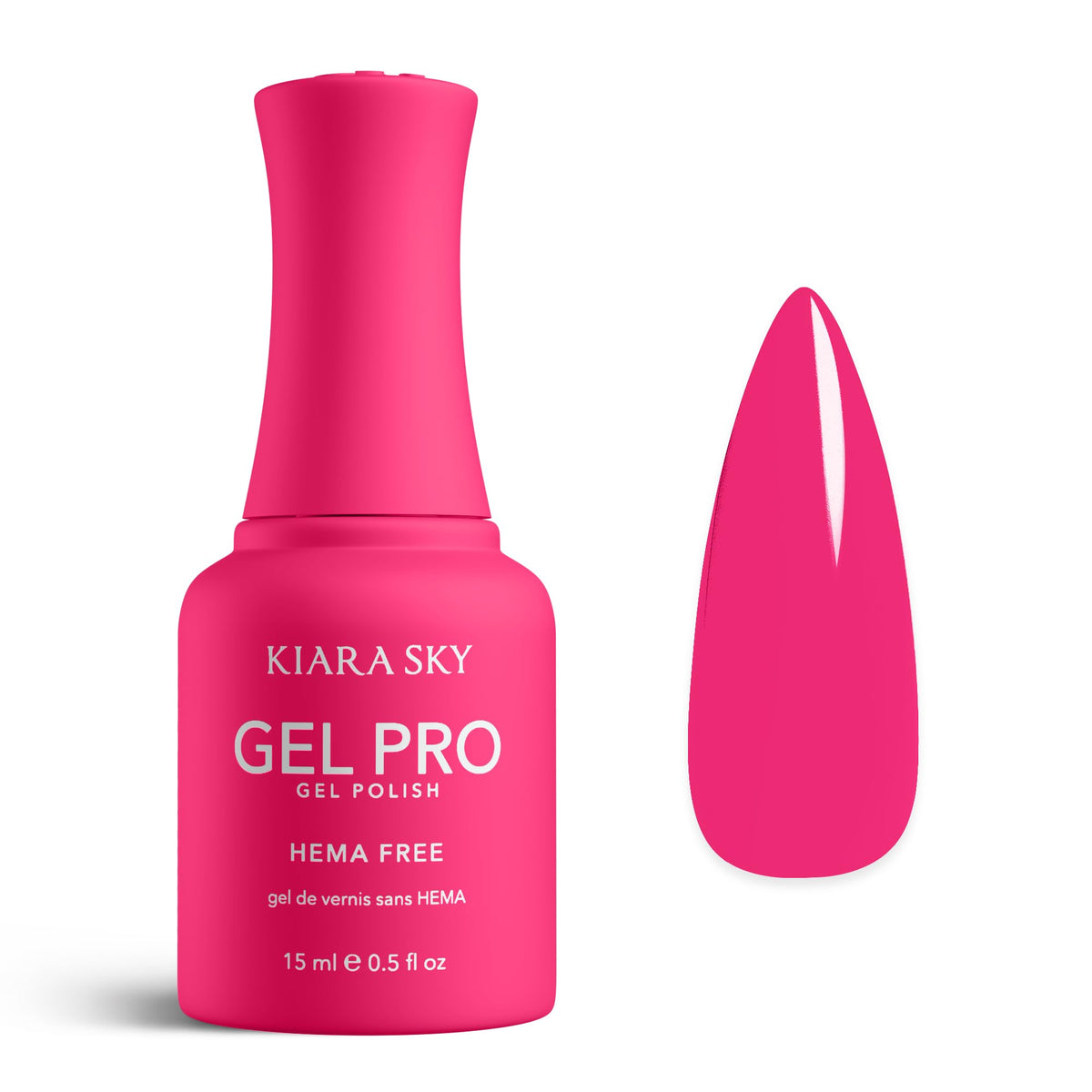 KIARA SKY Gel Pro HEMA-Free Gel Nail Polish | Full Coverage, 28+ Day Wear, Self-Leveling, UV/LED Soak-Off, 0.5 fl oz | Pizzazz #089