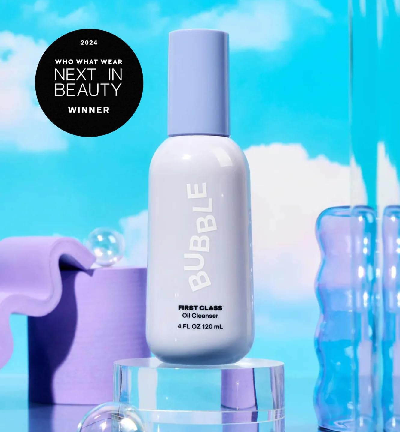 Bubble Skincare First Class Face Oil Cleanser - Facial Cleansing Oil + Makeup Remover Enriched with Rosehip Seed Oil + Sunflower Seed Oil to Nourish + Beauty & Personal Care Bubble Skincare