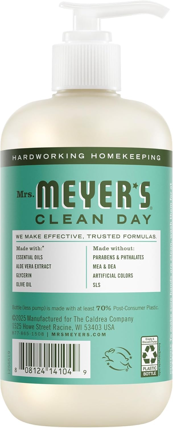 MRS. MEYER'S Liquid Hand Soap 12.5 OZ Scents Variety Pack 6 ( Rosemary, Basil, Geranium, Honeysuckle, Lavender, and Lemon Verbena) Beauty & Personal Care Mrs. MEYER'S