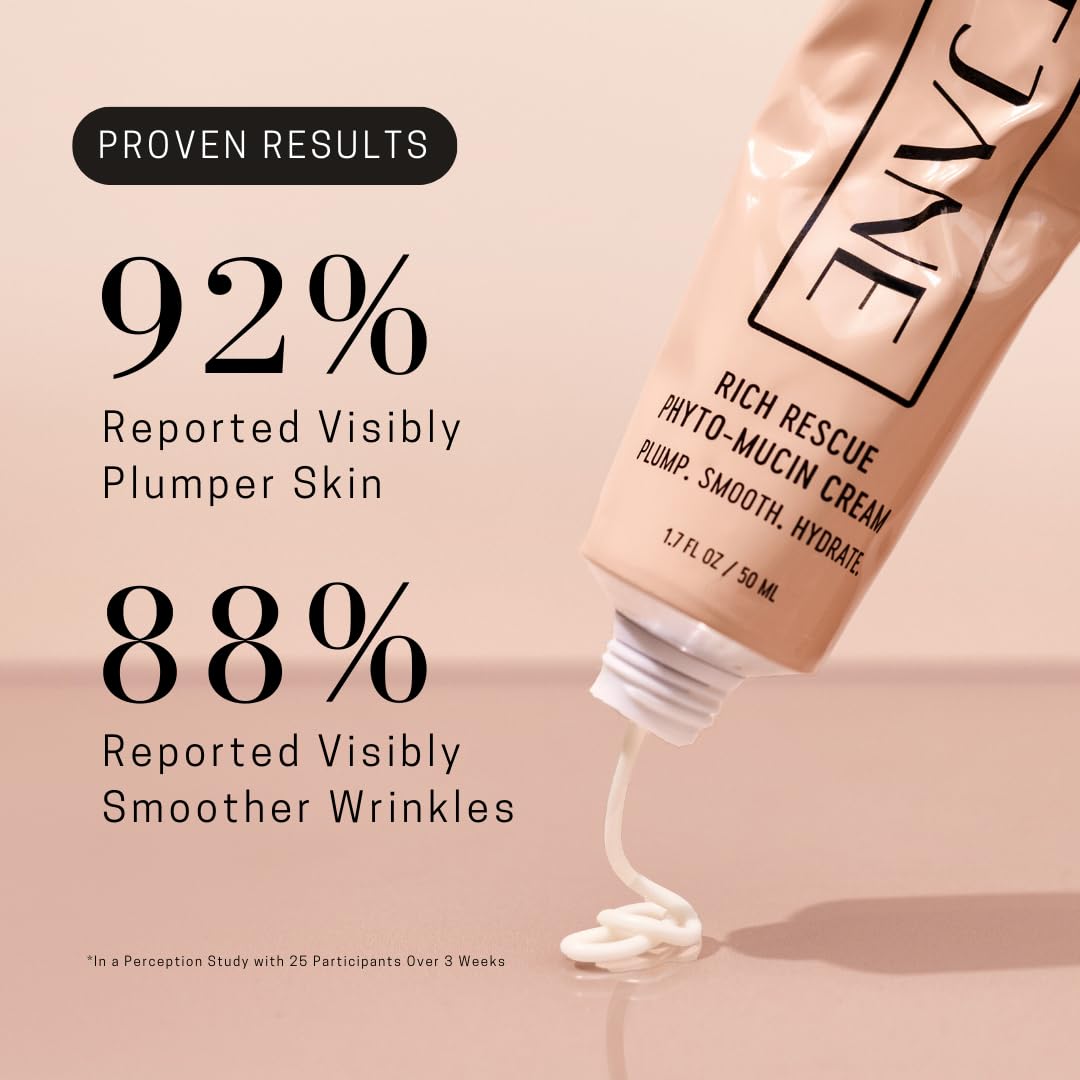 SAINT JANE - Rich Rescue Phyto Mucin Cream | Plumping, Smoothing, Firming, Hydrating | Niacinamide, Lotus Flower, Yam Root, Hyaluronic Acid | Luxe Beauty & Personal Care SAINT JANE
