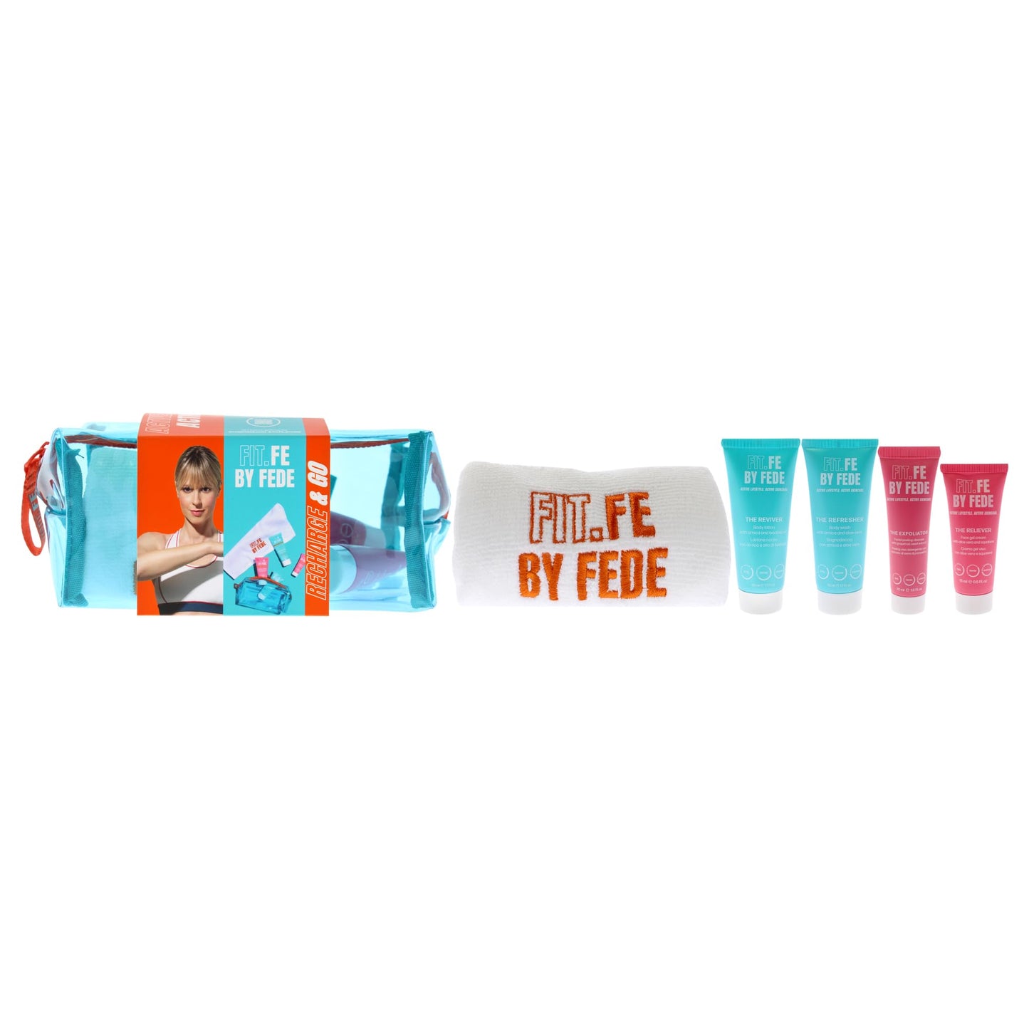 Fit.Fe By Fede Active Lifestyle Recharge and Go Set - Hydrating Face Moisturizer - Gentle Face Wash - Arnica and Aloe Vera Body Soap - Vegan - 6 Pc. Beauty and Personal Care Fit.Fe By Fede
