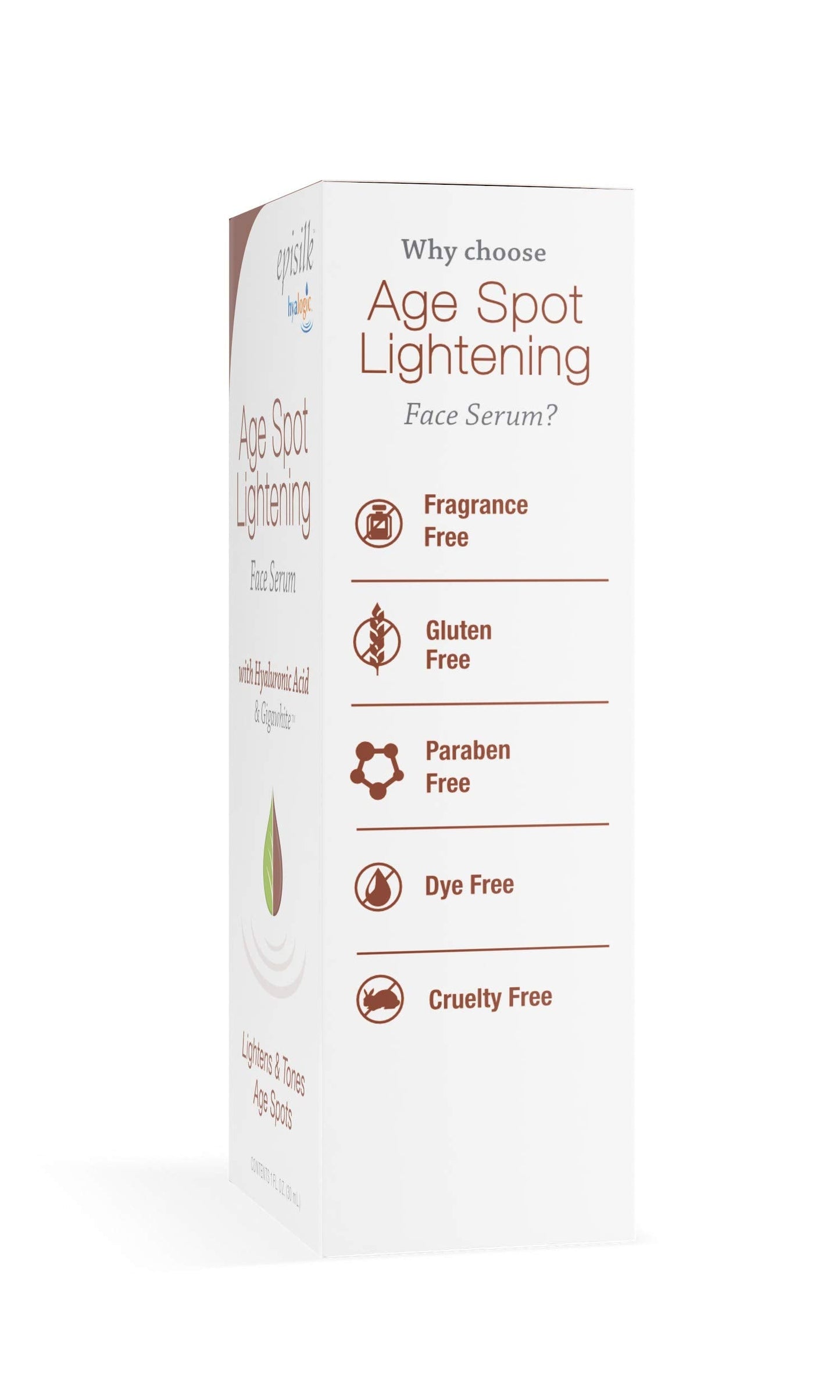 Age Spot Face Serum - Dark Spot Corrector Enriched w/Hyaluronic Acid & Gigawhite - Episilk Brightening Serum to Lighten & Tone Age Spots & Wrinkles Beauty & Personal Care Hyalogic
