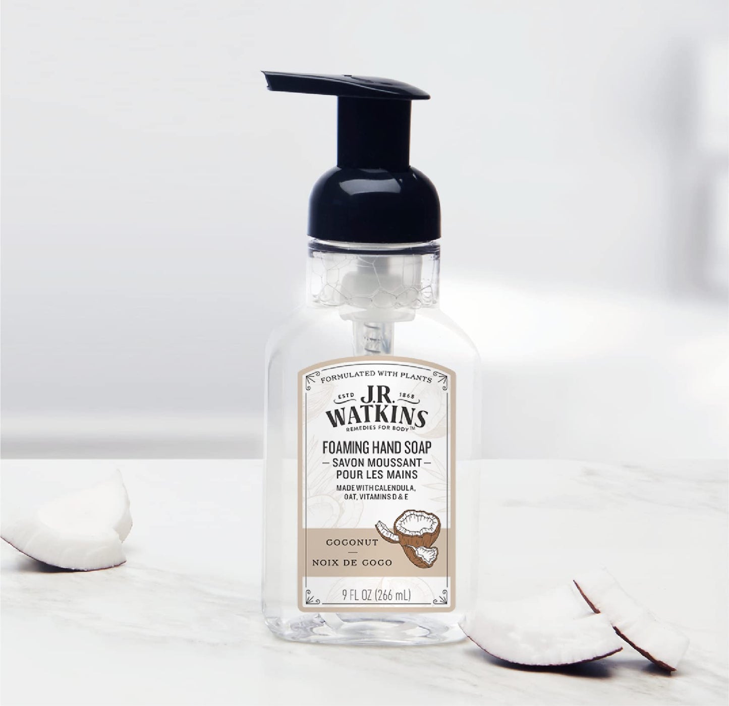 Hand Soap, Foaming, 9 fl oz, Coconut Coconut Beauty & Personal Care J.R. Watkins