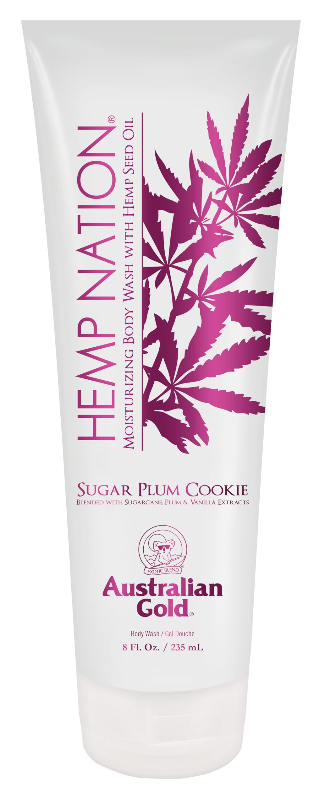 Australian Gold Hemp Nation Sugar Plum Cookie Bundle - Tan Extender Body Lotion (18 FL Oz) and Body Wash (8 FL Oz), Delectable Blend of Sugarcane Beauty & Personal Care Australian Gold
