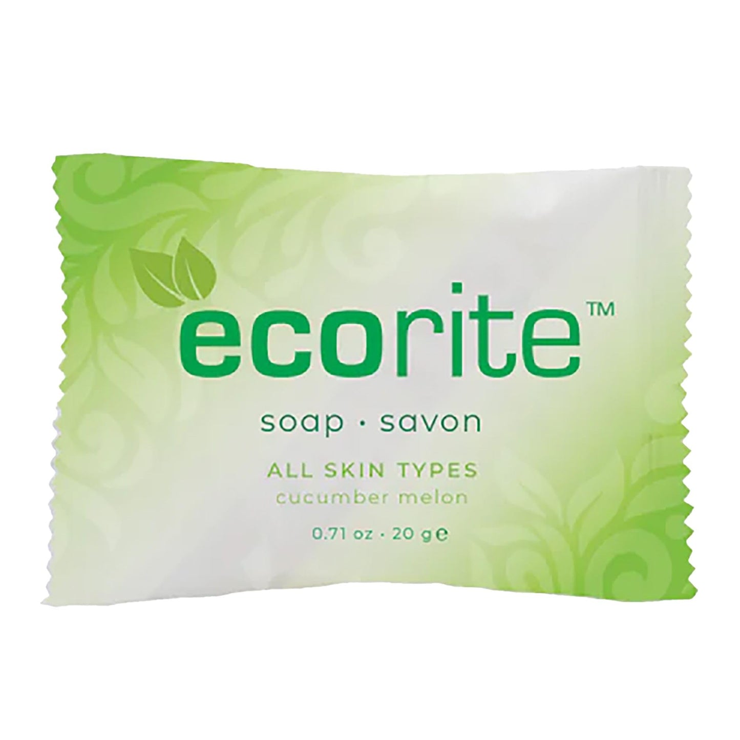 Ecorite Facial Bar with Cucumber-Melon Fragrance, Travel Size Hotel Amenities Biodegradable/Recyclable Frosted Sachet, 0.70oz / 20gm, Pack of 288 Beauty & Personal Care Ecorite