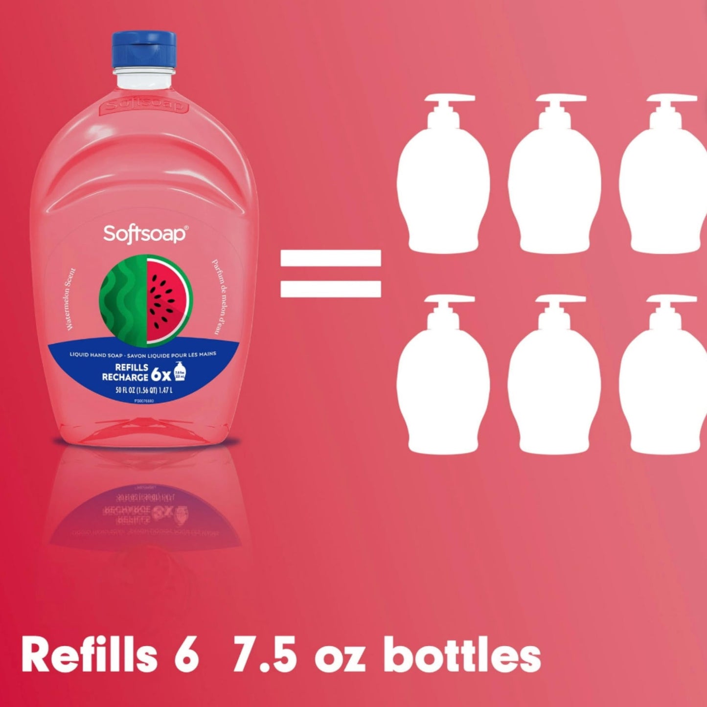 Softsoap Limited Edition Seasonal Scents | Extra Large Refill Bottles, 100 FL Oz Total, 2-50 Fl Oz Bottles for Refilling Liquid Hand Wash (Watermelon) Beauty & Personal Care Softsoap