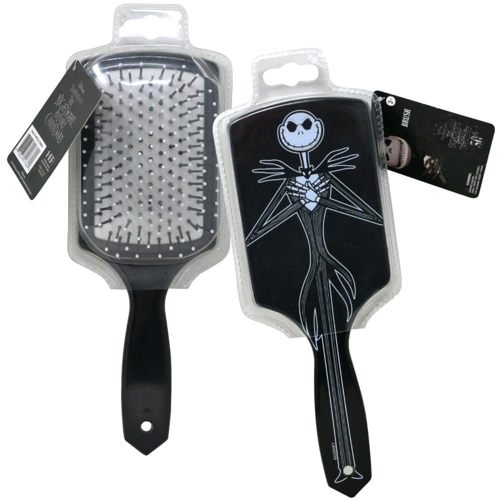 Nightmare Before Christmas Paddle Brush for Hair - Jack Skellington Paddle Hair Brush for Men and Women, Styling and Detangler Brush for Kids, Disney