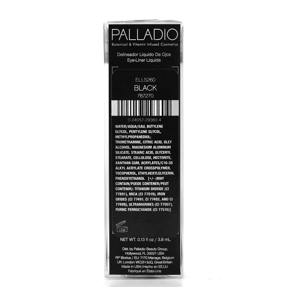 Palladio Liquid Eyeliner, Black, Highly Pigmented, For Intense Eye Definition, Smear-proof Liquid Eyeliner, Includes Easy Grip Wand and Felt Tip Beauty & Personal Care Palladio