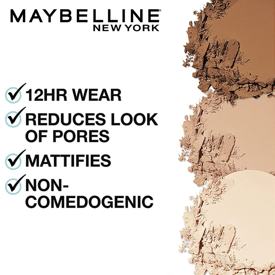 Maybelline Fit Me Matte + Poreless Pressed Face Powder Makeup & Setting Powder, Porcelain, 1 Count Beauty & Personal Care MAYBELLINE