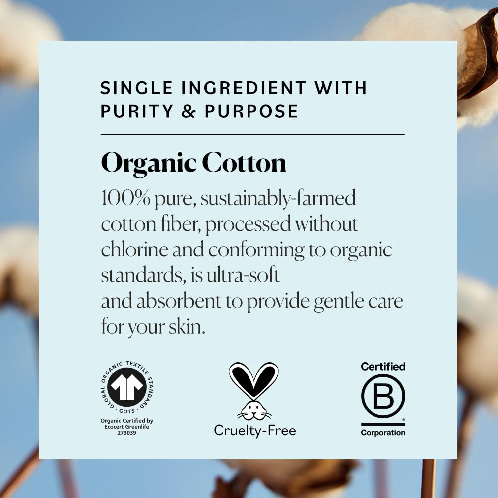Sky Organics - Organic Cotton Swabs, 1000 ct. - Ultra Soft Tips - Strong & Durable - Hypoallergenic - Chlorine Free - Sustainable - Natural, Vegan Beauty and Personal Care Sky Organics