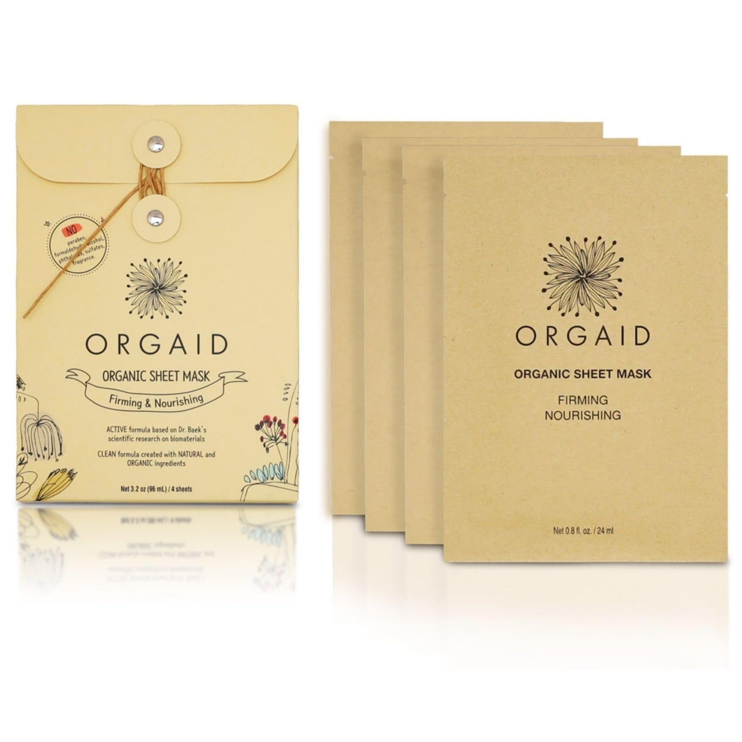 ORGAID Organic Sheet Mask | Made in USA (pack of 4) (Firming & Nourishing) Beauty & Personal Care ORGAID