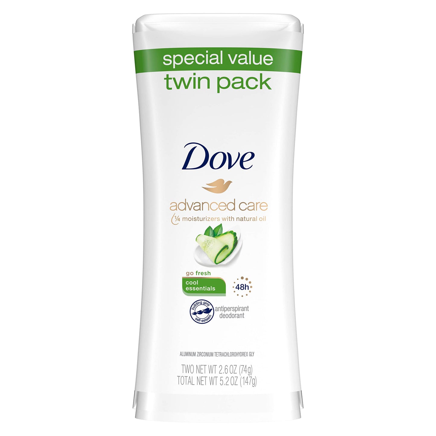 DOVE WOMENS DEO Antiperspirant Deodorant For Sweat Block Cool Essentials 48-Hour Deodorant Protection 2.6 oz 2 count (B00ZOIE4TQ) Beauty and Personal Care Dove