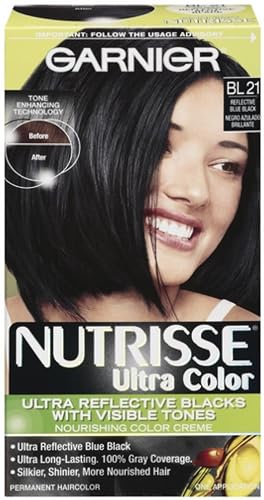 Nutrisse Ultra Color Nourishing Color Creme, BL21 Reflective Blue Black 1 Each (Pack of 2) Beauty & Personal Care Garnier