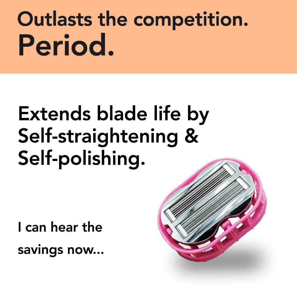 Premium Omnishaver with Pink Travel Case - The Fastest Way to Shave Head, Legs, Arms, Body, an Alternative to Disposable Shaving Razors Self Cleans Beauty and Personal Care OmniShaver