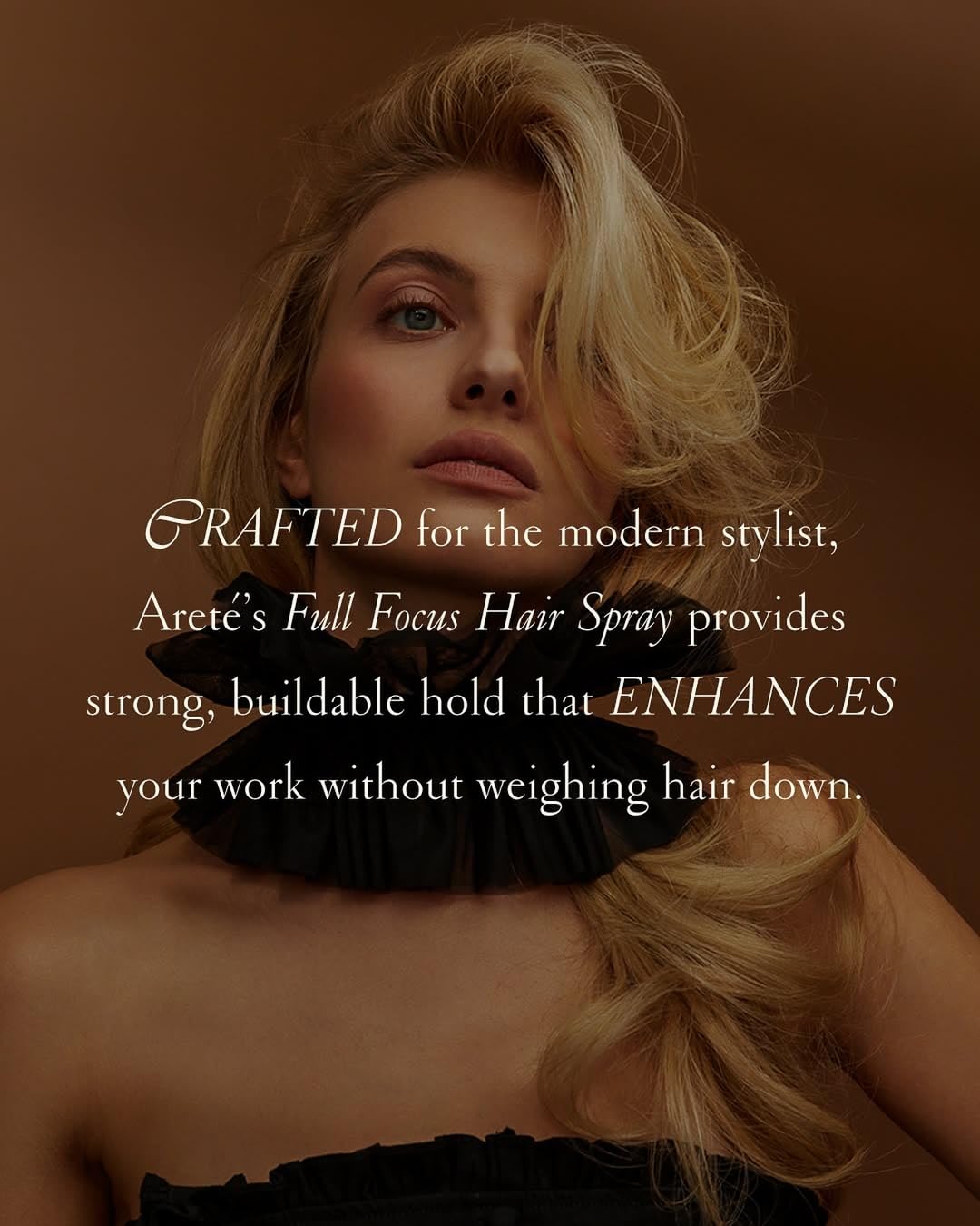ARETÉ Full Focus Finishing Hair Spray, Strong, Buildable Hold, Shiny Finish, Anti Frizz Hairspray for Women Fine Hair with Edelweiss, Wild Carrot Beauty & Personal Care ARETÉ