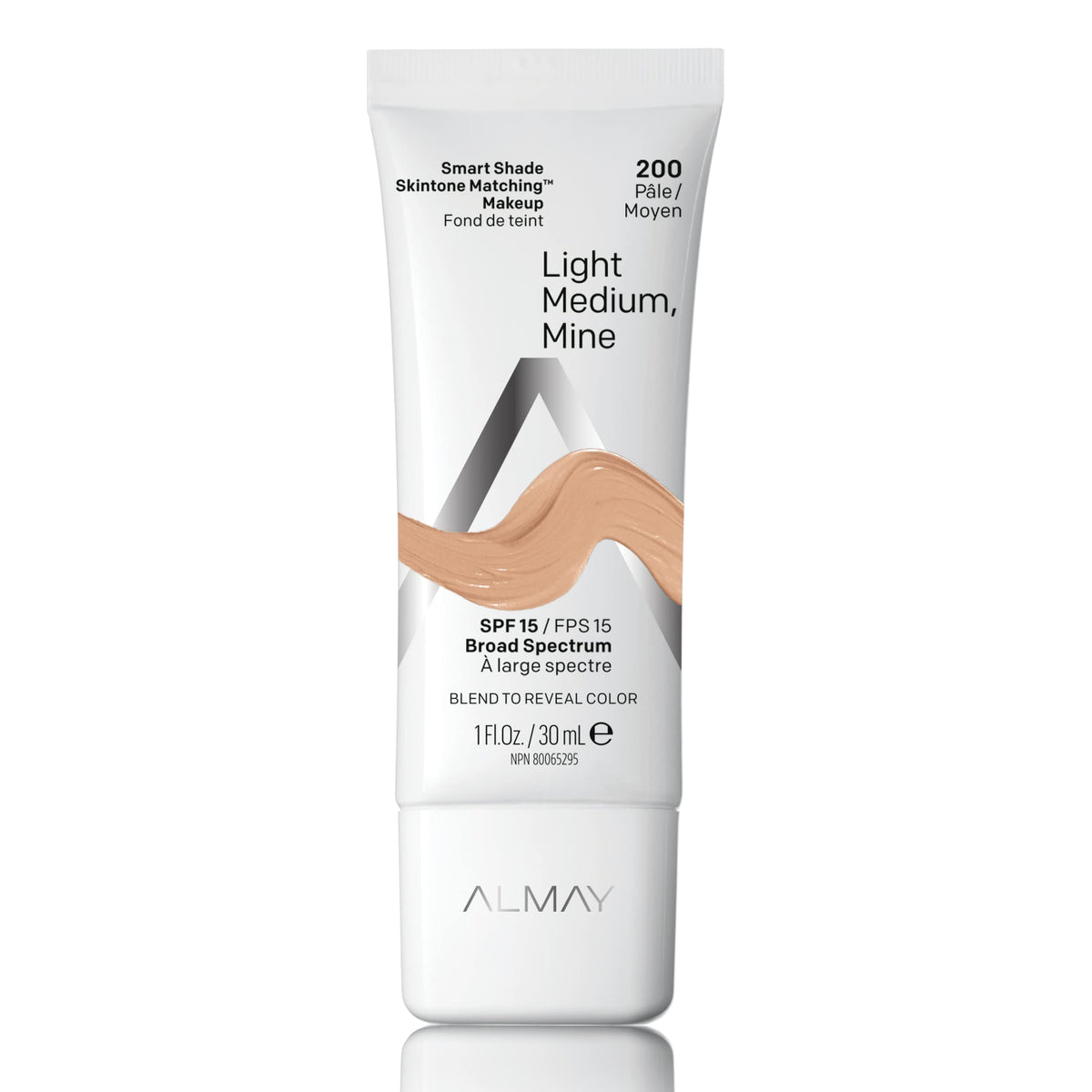 Almay Skintone Matching Foundation, Smart Shade Face Makeup with SPF 15, Hypoallergenic, Oil-Free, Dermatologist-Tested, 200 Light Medium Mine, 1 fl Beauty & Personal Care Almay