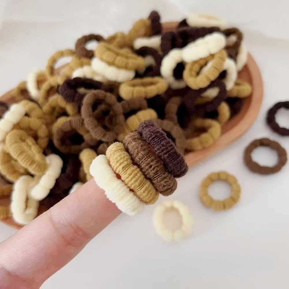 Small Hair Ties for Toddler Gilrs, Adult's Fine Hair,120pcs,No Damage Mini Hair ties for Baby, Kids,Soft Cotton Tiny Hair Tie,Seamless Hair Beauty and Personal Care WDGROW
