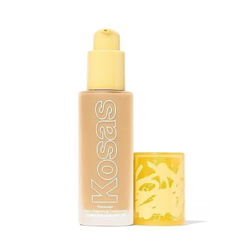 Kosas Revealer Skin-Improving Foundation with SPF 25 Protection -Hydrate, Brighten, Soothe, Plump, Protect Skin - Smoothing Texture, Natural Finish Beauty & Personal Care Kosas