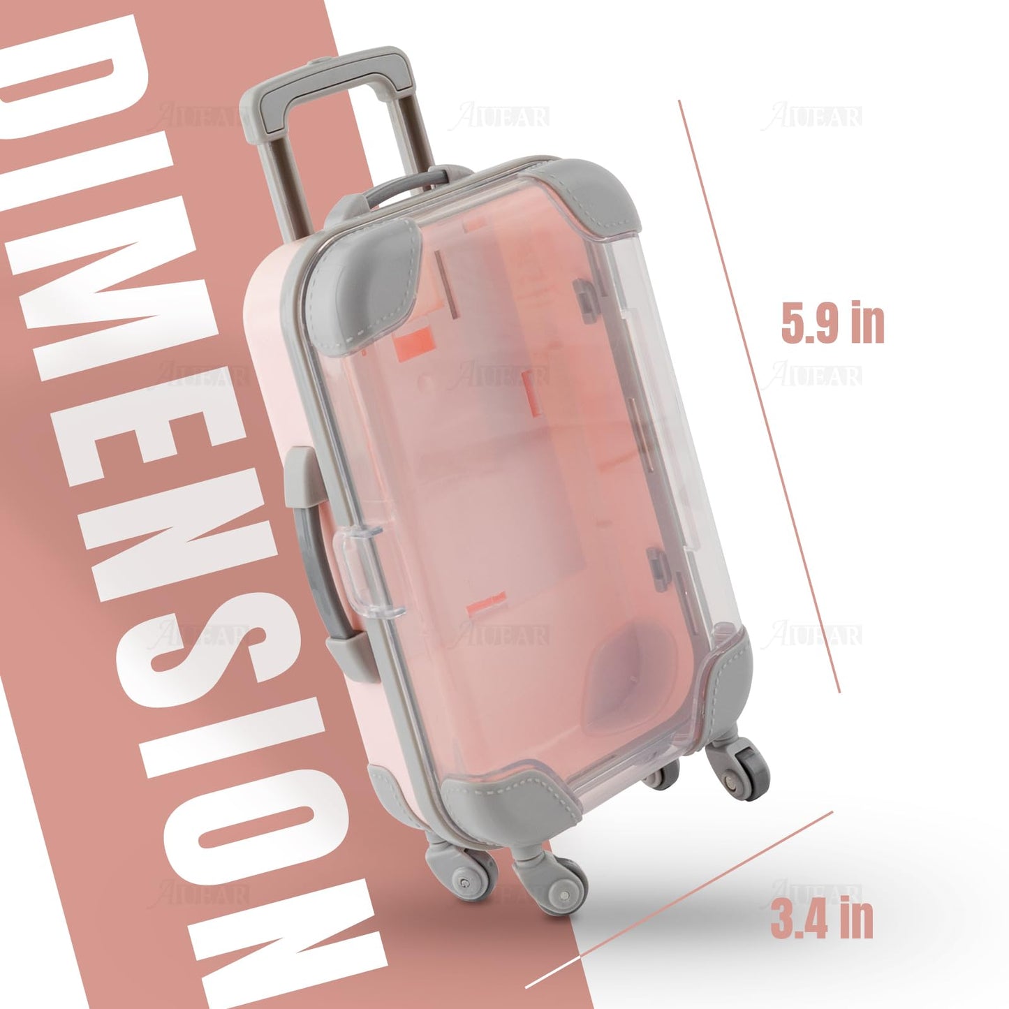 AUEAR, 1 Pack False Eyelashes Box Suitcase Packaging Box Pink Mini Trolley Suitcase Candy Box for Lashes and Candy Beauty & Personal Care AUEAR