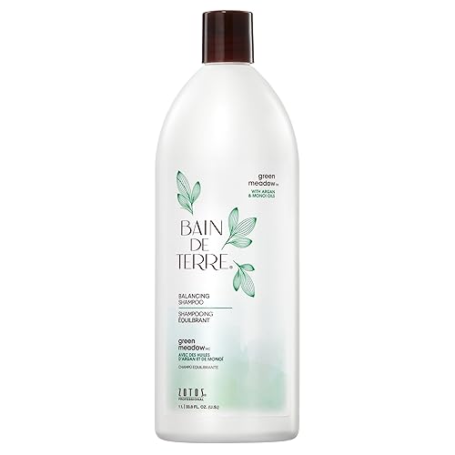 Bain de Terre Green Meadow Balancing Shampoo, Gentle Cleansing for Soft, Silky Hair with Argan & Monoi Oils, Paraben-free, Color-Safe, 33.8 Fl Oz Beauty & Personal Care Bain de Terre