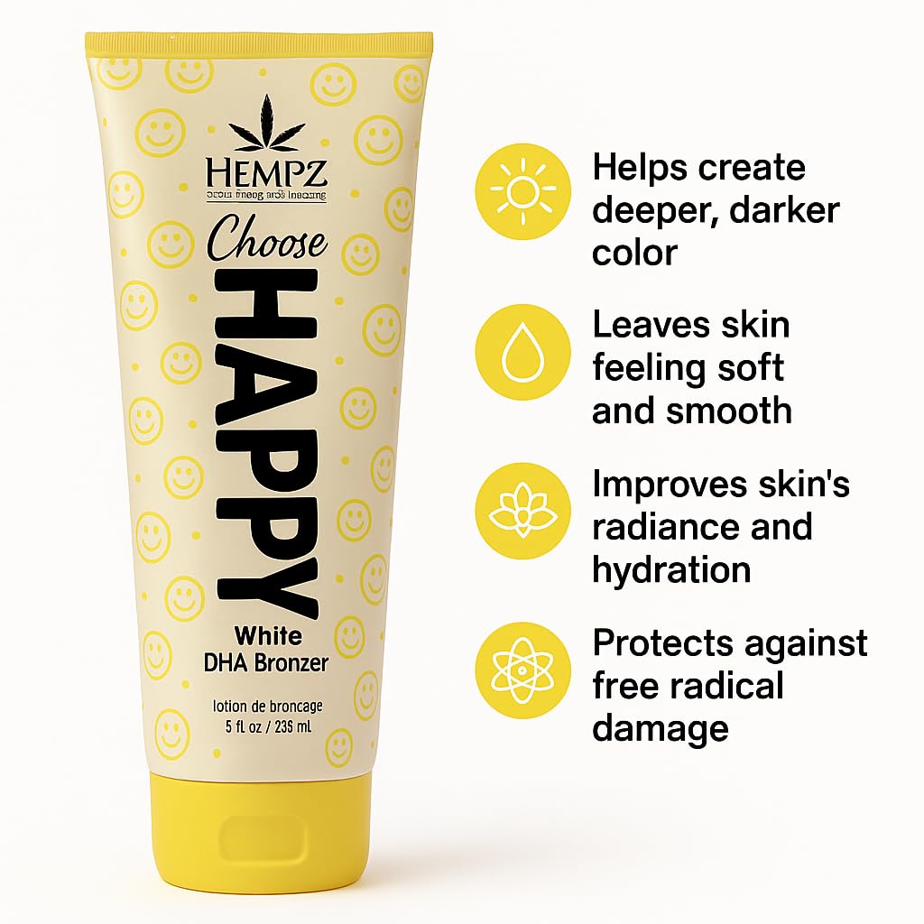 Hempz Choose Happy White DHA Bronzer 9oz Beauty & Personal Care Hempz