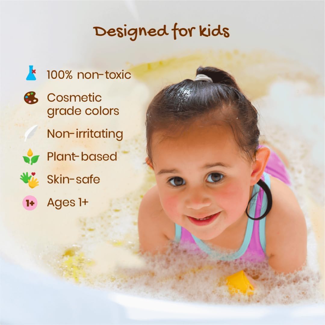 Honeysticks Kids Bubble Bath 3 Pk (Blue, Red, Yellow): Non-Toxic, Plant Based, Non Irritating - Changes Water Color and Creates Super Foaming Bath Beauty and Personal Care Honeysticks