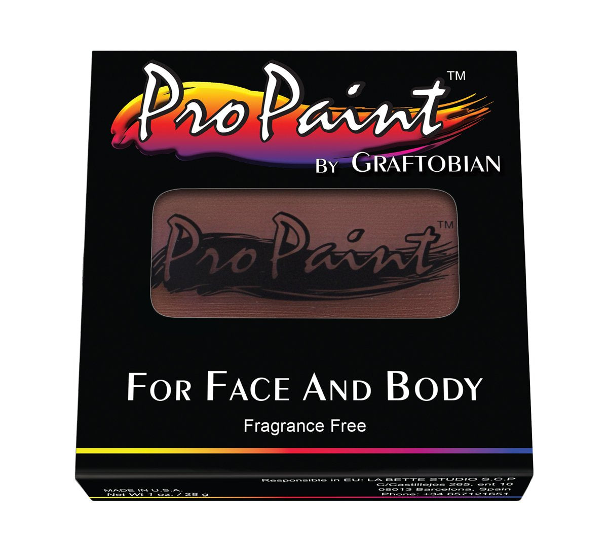 Graftobian ProPaint Professional Face Body Paint Pro Makeup Fuzzy Bear Brown 1oz Beauty & Personal Care Graftobian