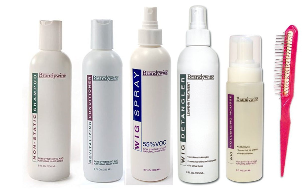 Brandywine Synthetic and Human Hair Care Products (6 Pc 8oz Bundle)