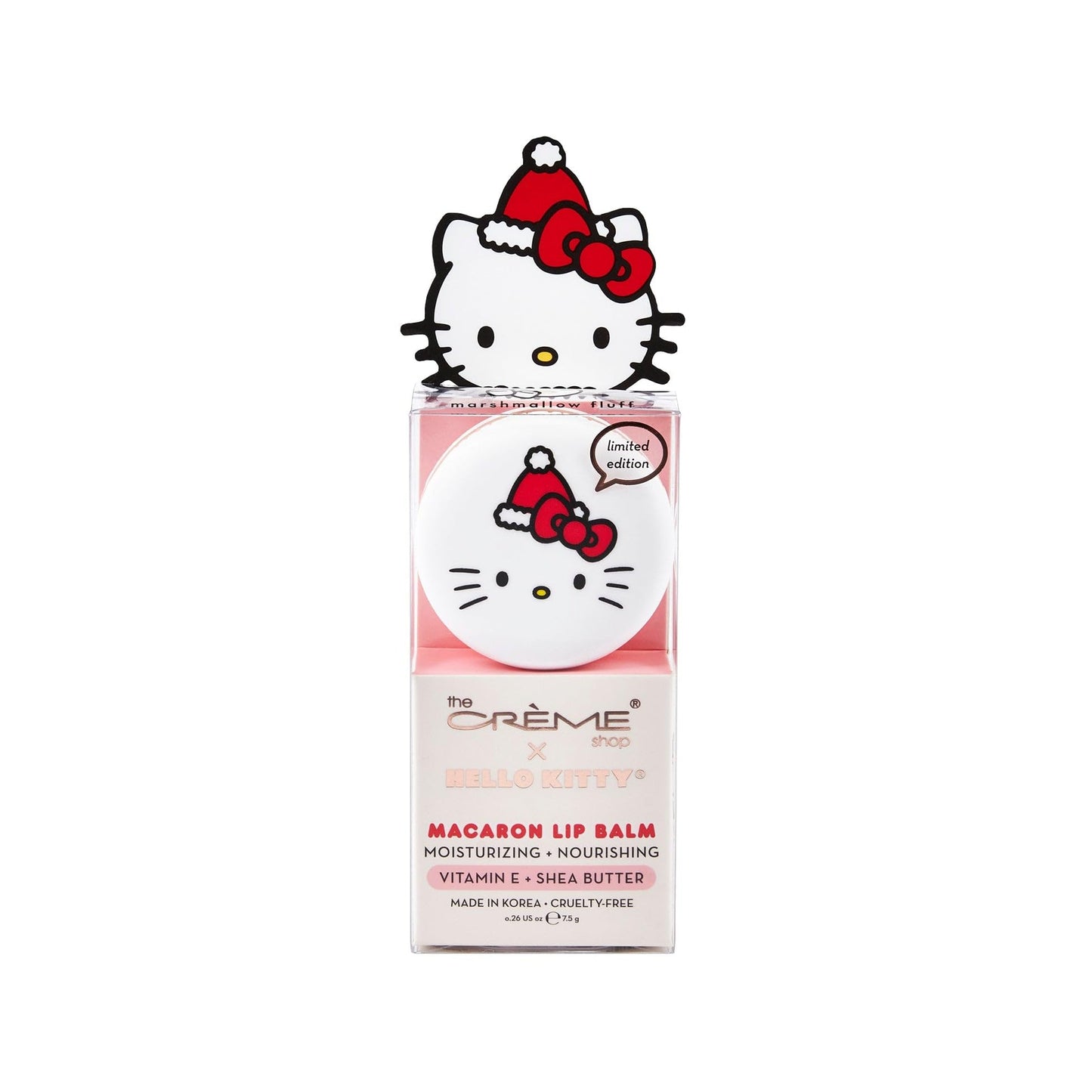 The Crème Shop x Hello Kitty Macaron Lip Balm, Korean Lip Balm with Shea Butter and Vitamin E - Marshmallow Fluff Beauty & Personal Care The Crème Shop