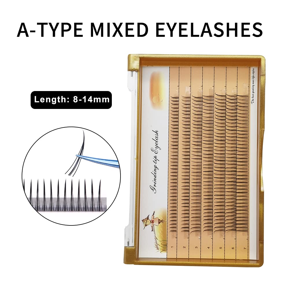 Fishtail Eyelash Extensions Mix Length Single Cluster Fans Eyelashes Fashion Fish Tail Fairy Eyelashes C Curl Super Natual Grafting Eyelash Dovetail… Beauty & Personal Care adiya