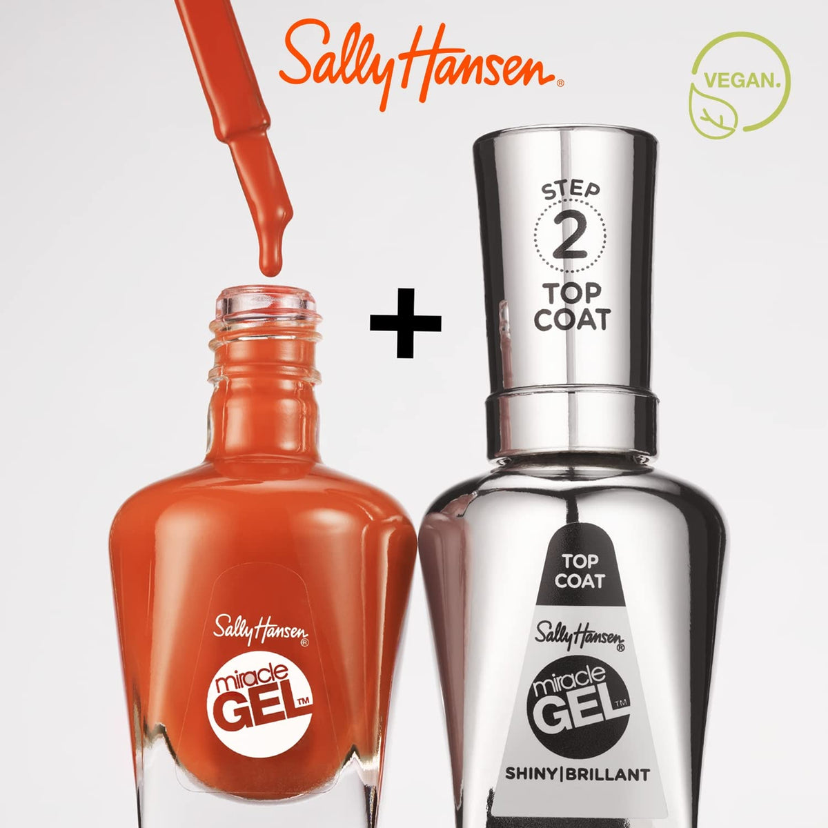 Sally Hansen Miracle Gel Salon Quality Nail Polish | Gel-Like Formula, Two-Step System, No UV Light Needed, Long Lasting | Semi-Opaque, Glittery | 777 Beauty & Personal Care Sally Hansen