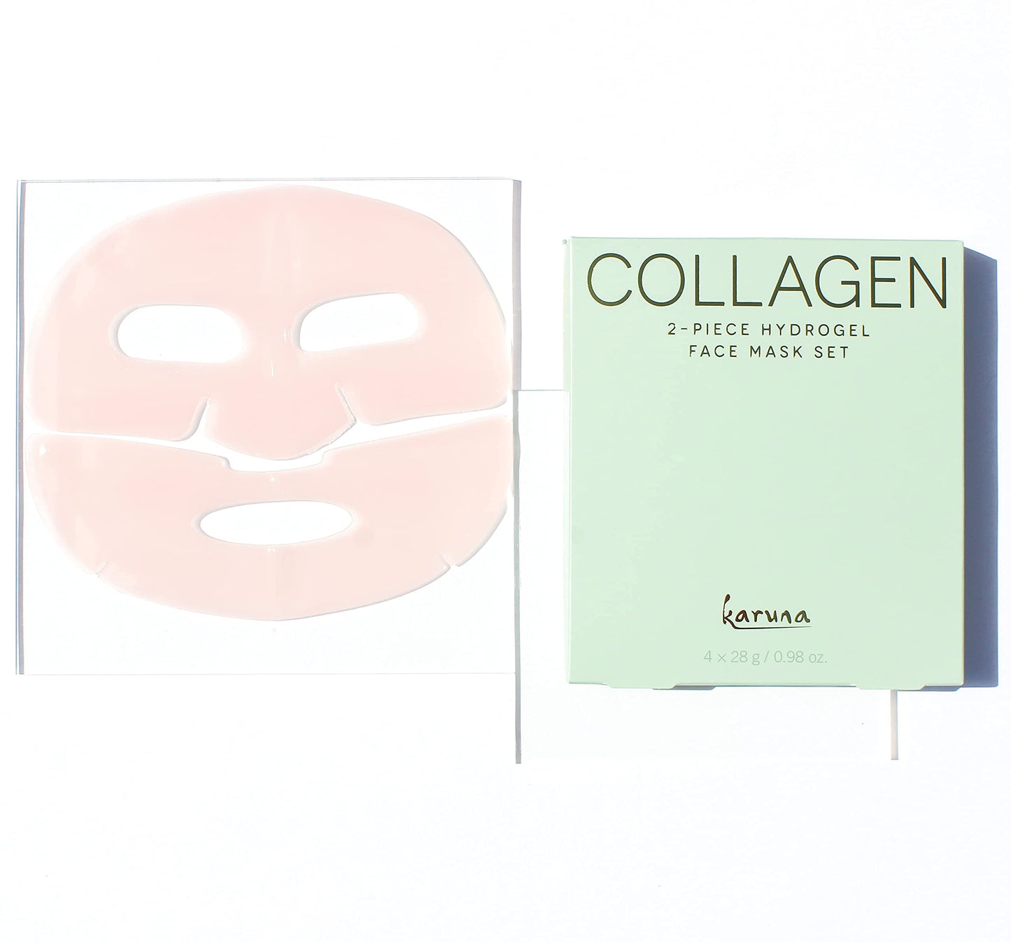 Karuna Skin - COLLAGEN Face Mask Sheets, Hydrogel 2-Piece Facial Mask, Age-Defying, Hydrating, Rejuvenating & Moisturizing Skin Care Essential That Beauty & Personal Care Karuna