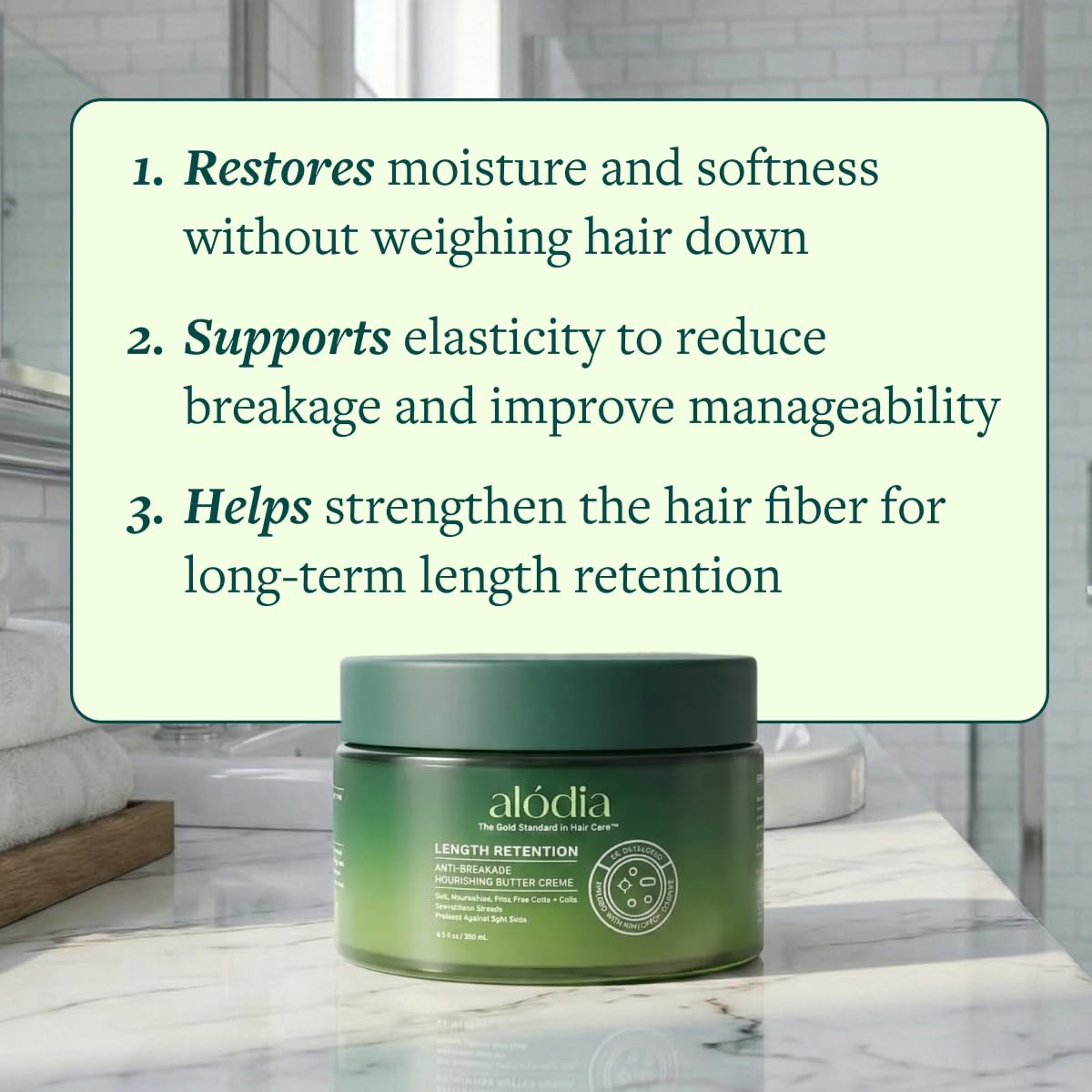 ALODIA Anti-Breakage Nourishing Butter Creme - Curl Defining Hair Cream, Tree Nut-Free, Lightweight, Moisturizing Hair Butter for Flexible Hold Beauty & Personal Care ALODIA