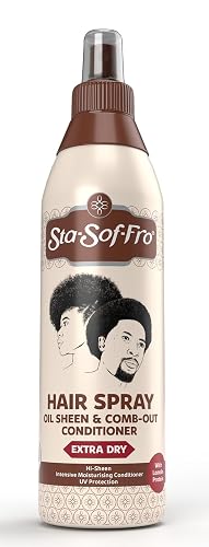 SoftSheen-Carson Sta-Sof-Fro Hair & Scalp Spray Comb Out Conditioner with Lanolin, Extra Dry, 8 fl oz, Brown Beauty & Personal Care Sta-Sof-Fro
