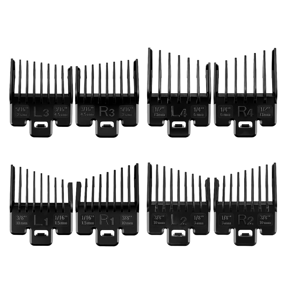 Fade Guide Set Compatible with Most Wahl Clippers, Taper Guards Replacement 4 Sets, Black Color Beauty and Personal Care LAVEST