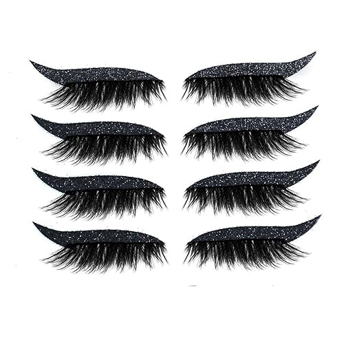 ICRPSTU 4 Pair Reusable Eyeliner and Eyelash Stickers,7 Color Waterproof Eye Shadow Template, Eyeliner Stencil Pads for The Perfect Winged Tip… Beauty & Personal Care ICRPSTU