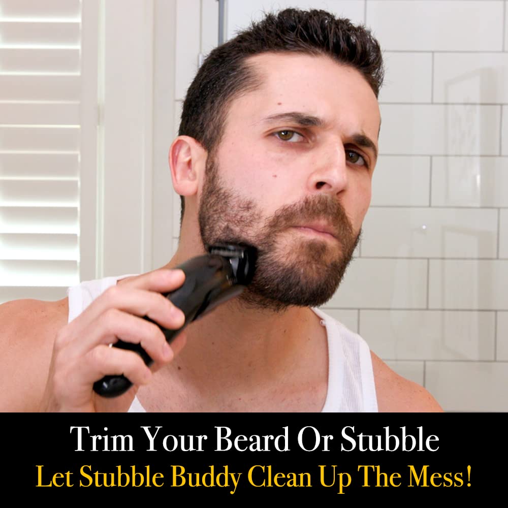 Pete & Pedro The Stubble Buddy - Portable Beard & Facial Hair Cleanup Trimming & Manscaping Handheld Mini Vacuum - Cordless USB Rechargeable Hair Beauty and Personal Care Pete & Pedro