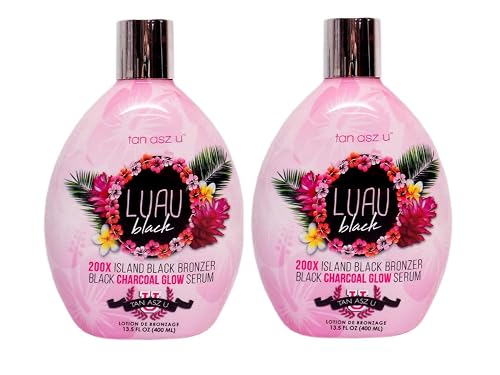 2-PACK Tan Asz U Luau Black 200X Island Black Bronzer Tanning Lotion - Ultra Dark Tanning Accelerator with Skin Hydrating & Smoothing Blend, 13.5 oz Beauty & Personal Care Tan Asz U