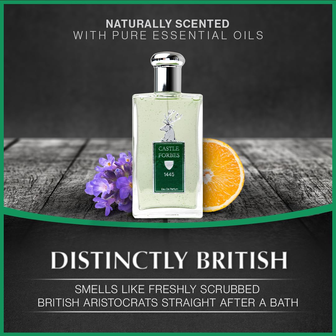 Castle Forbes 1445 Fragrance for Men, 100ml | Light & Timeless Cologne Scent w/Essential Oils | Distinctly British, Paraben-Free, Cruelty-Free Beauty & Personal Care Castle Forbes
