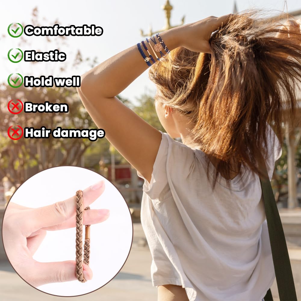 DIYDEC 32PCS Boho Hair Bracelets for Women Elastic Bracelets Hair Ties No Damage Hair Bands for Girls Thick Thin Long Curly Hair Accessories(C Style) Beauty and Personal Care DIYDEC
