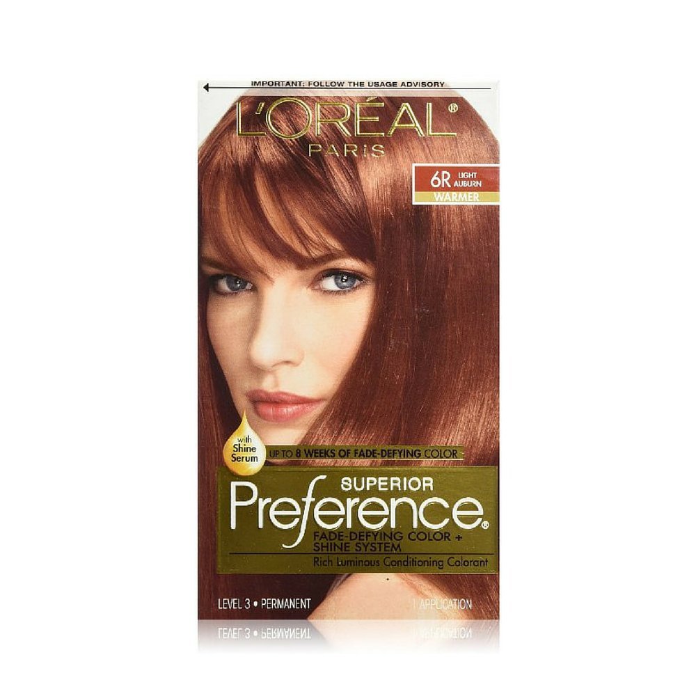 L'Oreal Paris Superior Preference Hair Color, 6R Light Auburn - 1 Ea (Pack of 3) Beauty & Personal Care L'Oreal Paris