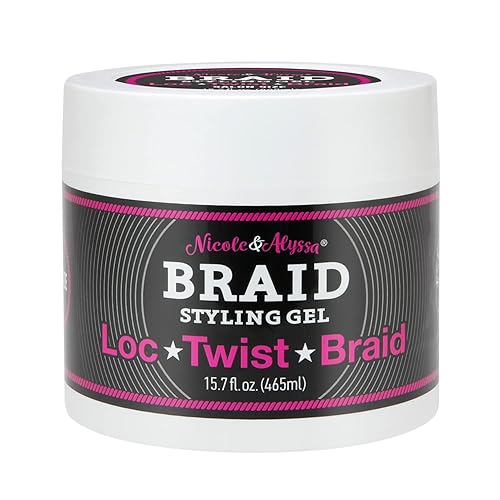 Nicole & Alyssa - Braiding Gel 15.7oz - No Flakes or Buildup, Perfect for Braids, Locs & Twists, Extra Hold, Frizz Control, Moisturizing Care Beauty & Personal Care Nicole & Alyssa
