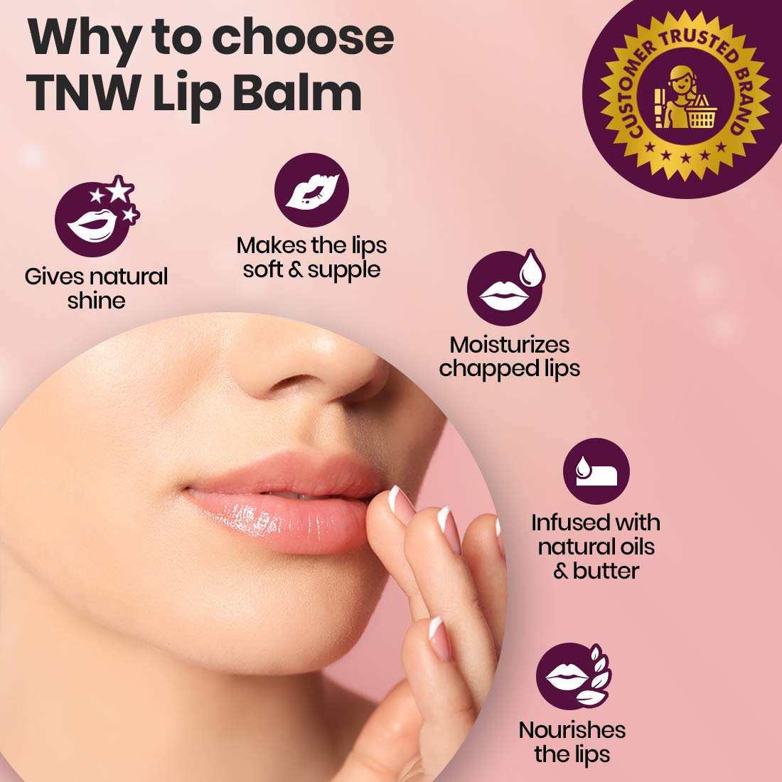 TNW-The Natural Wash Herbal Beetroot Lip Balm For Dry Damaged and Chapped Lips - An Ayurvedic Lip Moisturizer LipBalm Enriched with Cocoa Butter, Shea Beauty and Personal Care TNW-THE NATURAL WASH