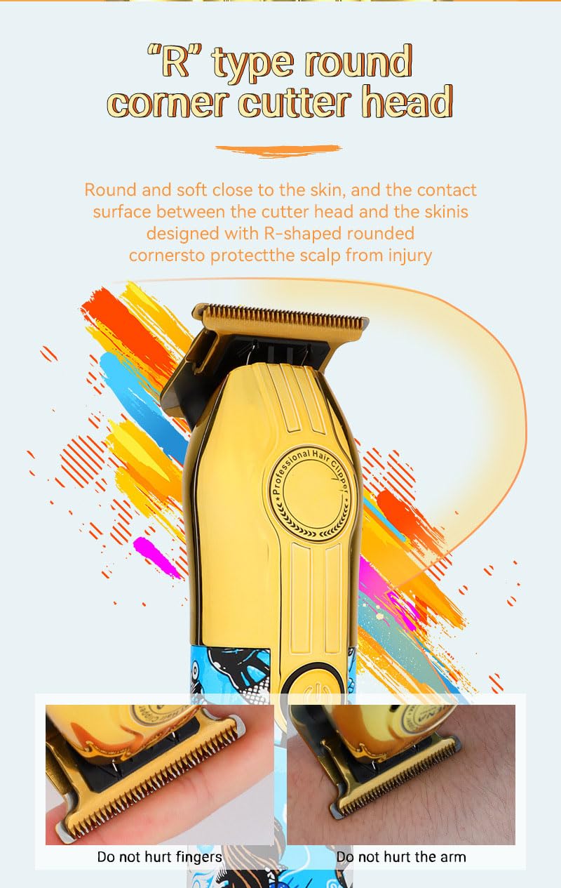 QDKVTNDJZ Intelligent Digital Display Hair Clippers for Men Professional, Cordless Cutting Tool with 4 Guide Combs, Powerful Motor, Electric Beard Beauty and Personal Care QDKVTNDJZ