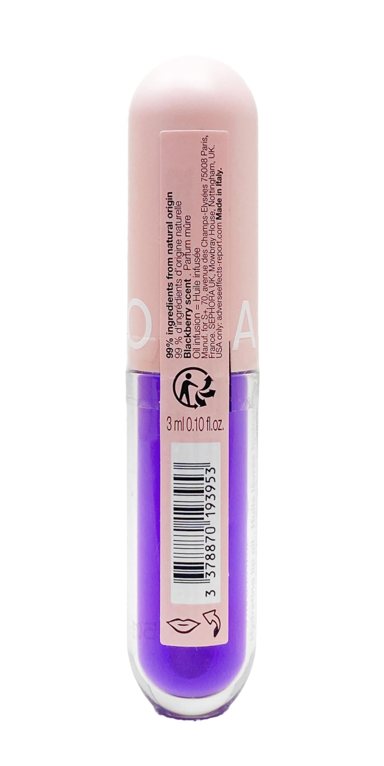 SEPHORA COLLECTION Oil Infusion Hydrating Lip Oil - Blackberry (sheer purple) 0.10 oz/3 ml Beauty & Personal Care SEPHORA