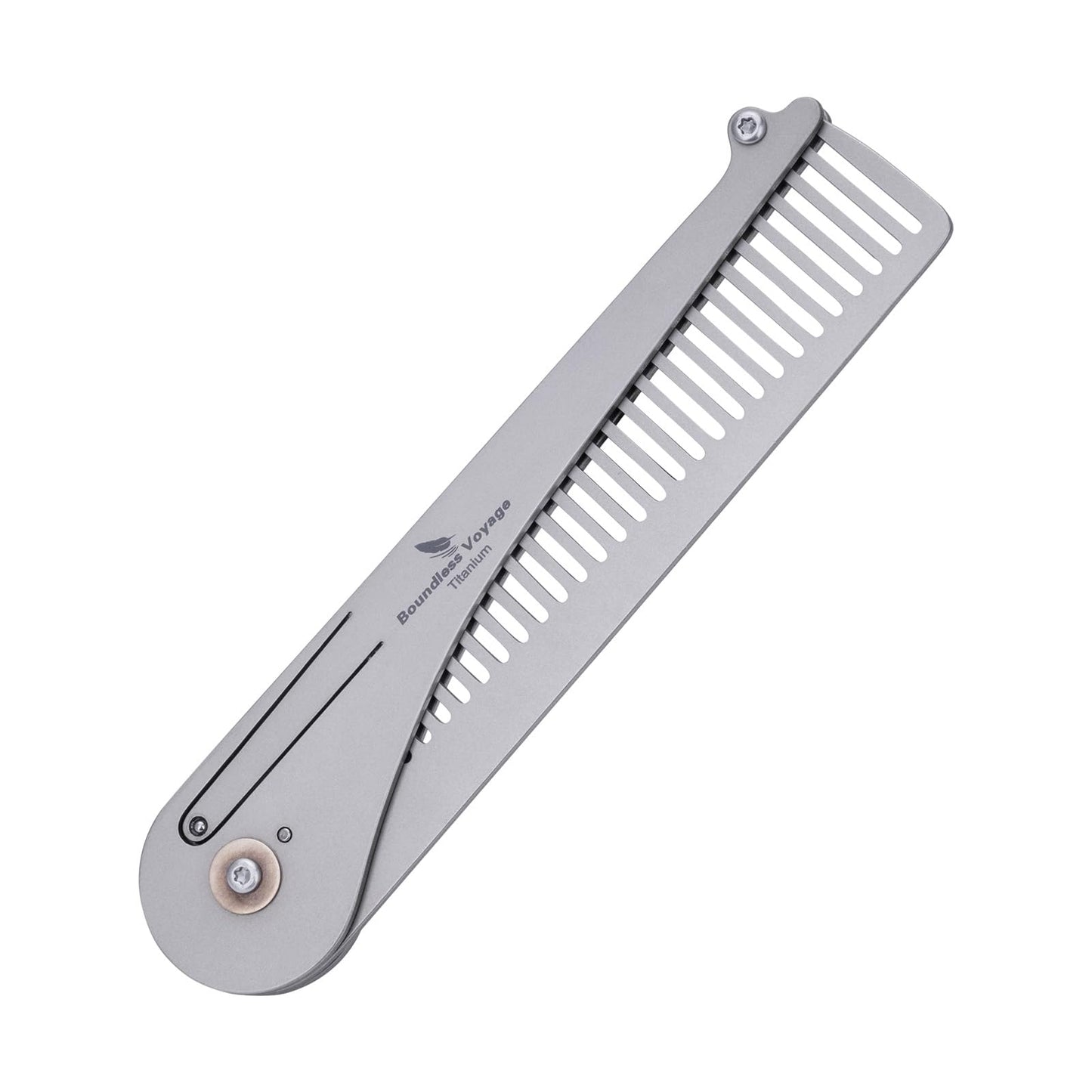 Boundless Voyage Titanium Hair Styling & Beard & Mustache Folding Pocket Comb, Portable EDC Accessories for Men and Women (Ti/9011A-D) Beauty and Personal Care Boundless Voyage