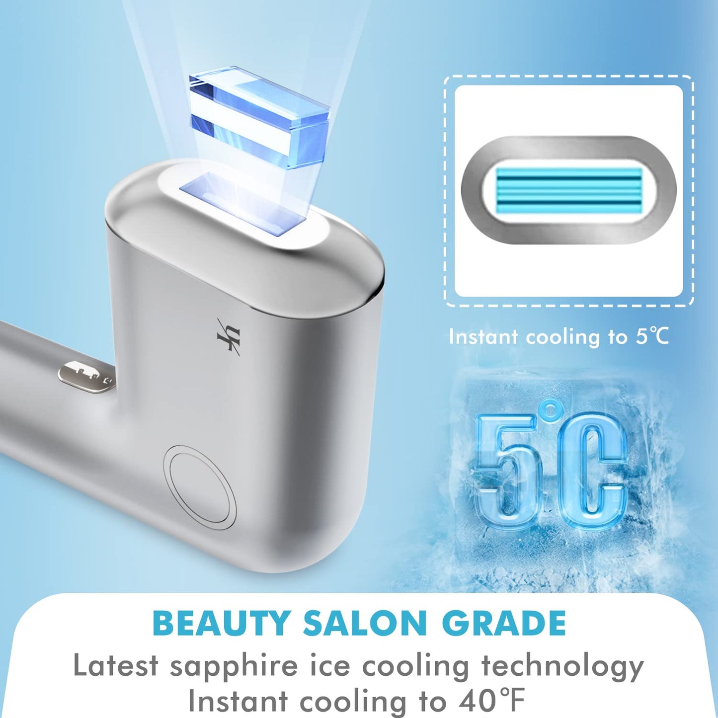 at-Home Hair Removal for Women and Men, DOPI Painless Hair Removal Device with Sapphire Cooling, Safe and Long-Lasting for Reducing in Hair Growth Beauty and Personal Care DOPI