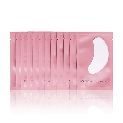 100 Pairs Set Under Eye Pads, Comfy and Cool Under Eye Patches Gel Pad for Eyelash Extensions Eye Mask Beauty Tool (Pink) Beauty & Personal Care Voncasen