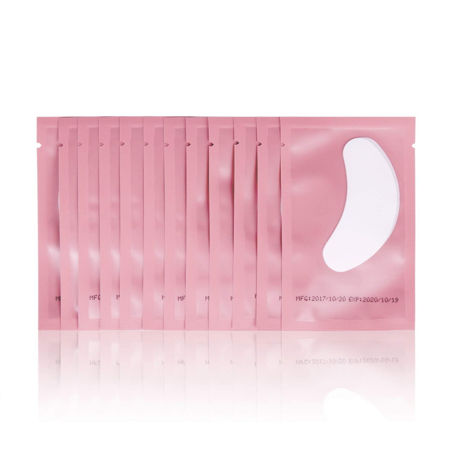 100 Pairs Set Under Eye Pads, Comfy and Cool Under Eye Patches Gel Pad for Eyelash Extensions Eye Mask Beauty Tool (Pink) Beauty & Personal Care Voncasen