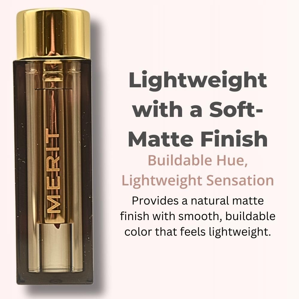 Merit Signature Lip Lightweight Matte Lipstick - 0.10 oz / 3 g (Sunday (pink), standard) Beauty & Personal Care Merit